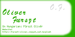 oliver furszt business card